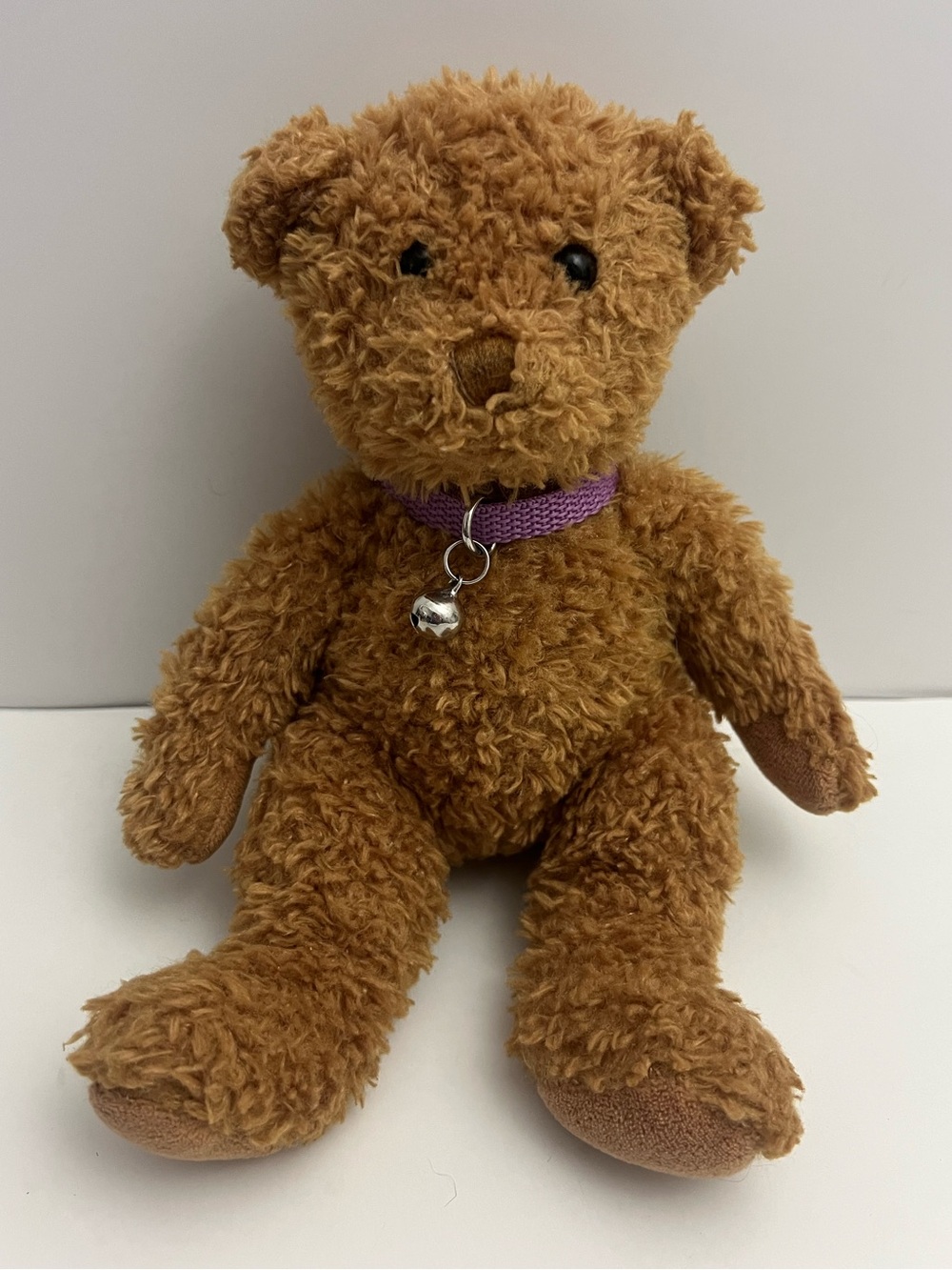 2022 Douglas Cuddle Toys Teddy Bear Plush 9" Stuffie 12703 Purple Collar w/ Bell